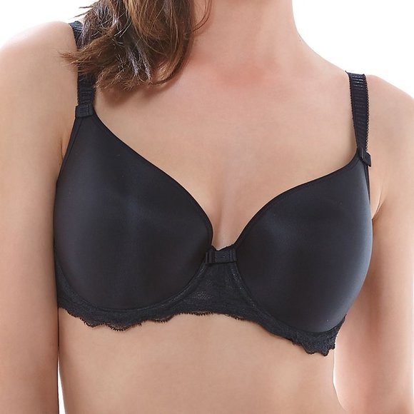 Zoe Moulded Plunge Bra Black